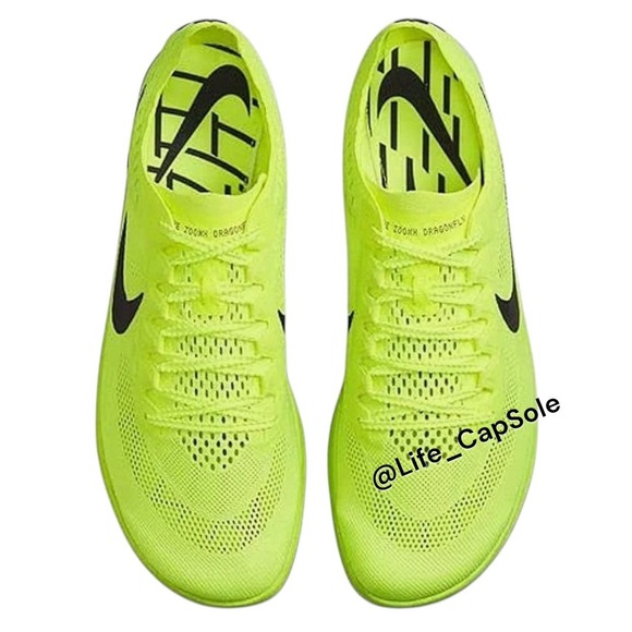 Size 12.5 Nike ZoomX DragonFly Track & Field Distance Spikes Volt DR9922-700 New - Picture 11 of 13